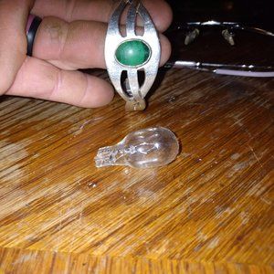 Authentic Navajo 925 silver bracelet and turquoise stone center